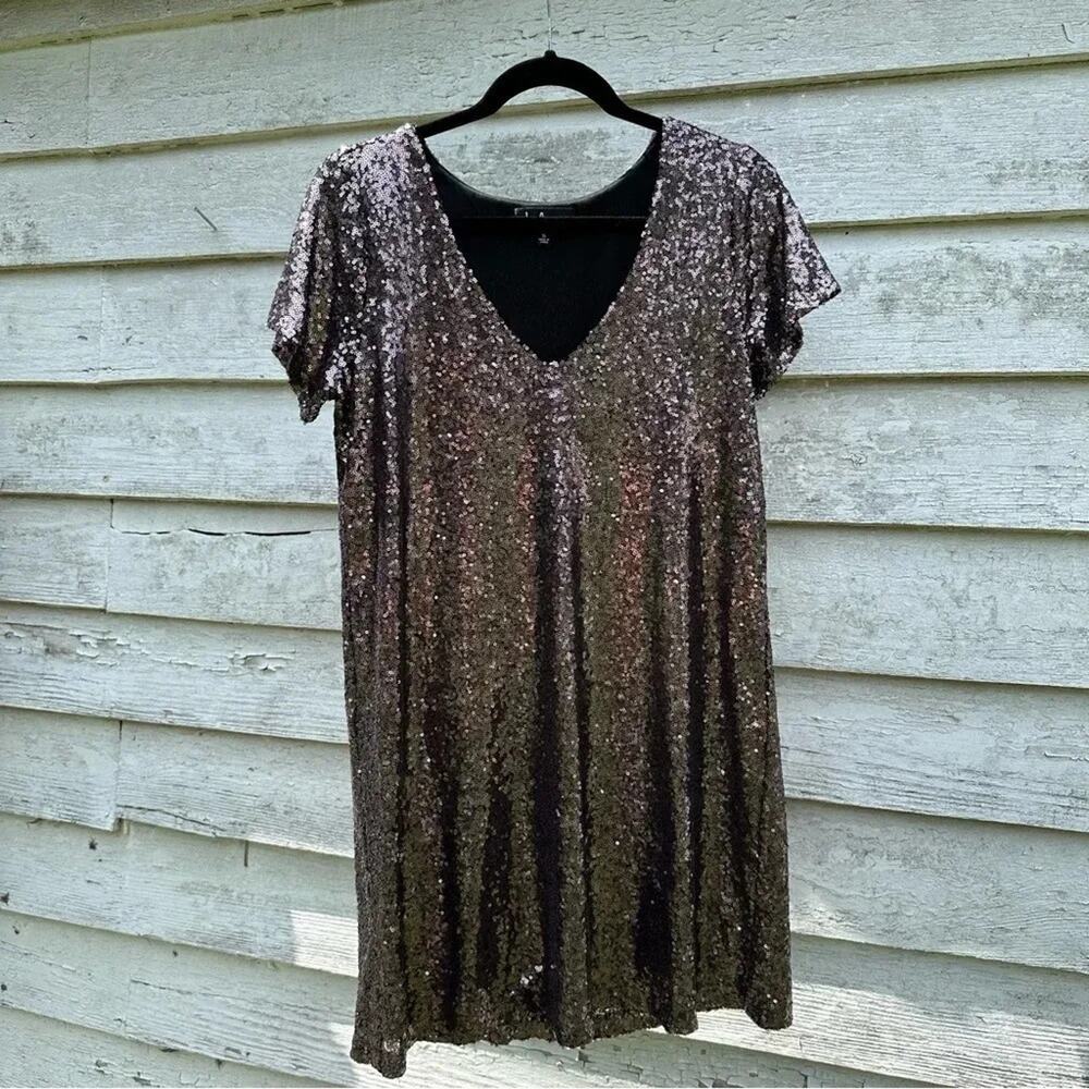 Lulus Light‎ Up The Night Sequin Dress S Holiday New Year's Night Out Dress